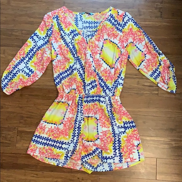 Karlie Pants - Boutique bright colorful romper